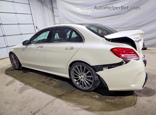 55SWF4JB1GU177134 2016 MERCEDES-BENZ C White Trasero izquierdo