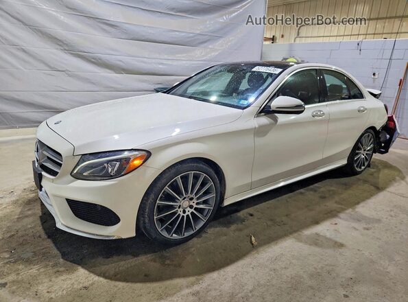 55SWF4JB1GU177134 2016 MERCEDES-BENZ C White Vista tres cuartos delantera izquierda