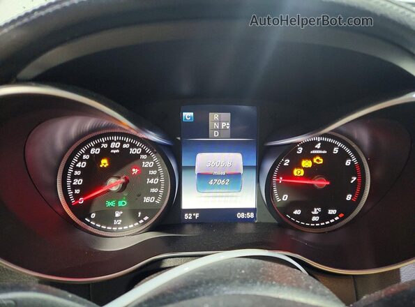55SWF4JB1GU177134 2016 MERCEDES-BENZ C White Vista del cuadro de instrumentos