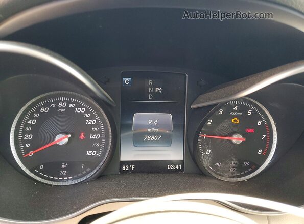 55SWF4JB2GU130808 2016 MERCEDES-BENZ C White Вид щитка приладів