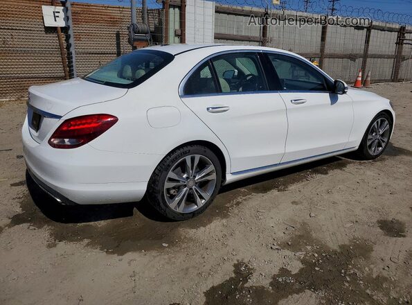 55SWF4JB2GU130808 2016 MERCEDES-BENZ C White Задня права чверть