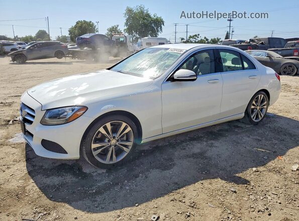 55SWF4JB2GU130808 2016 MERCEDES-BENZ C White Передня ліва чверть