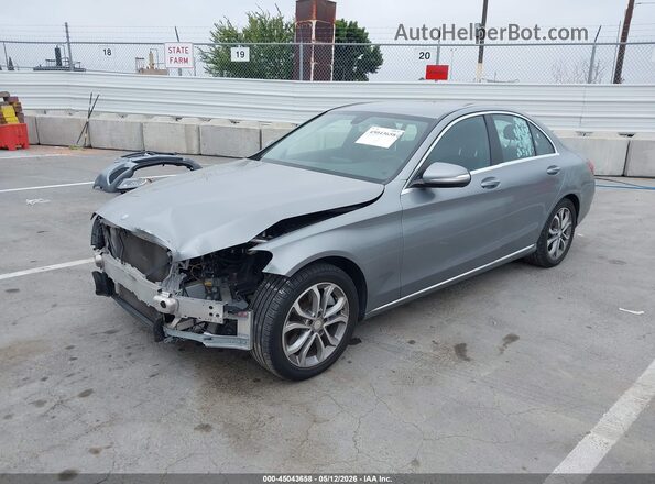 55SWF4JB3GU103391 2016 MERCEDES-BENZ C-CLASS Gray Առջևի ձախ երեք քառորդ տեսարան