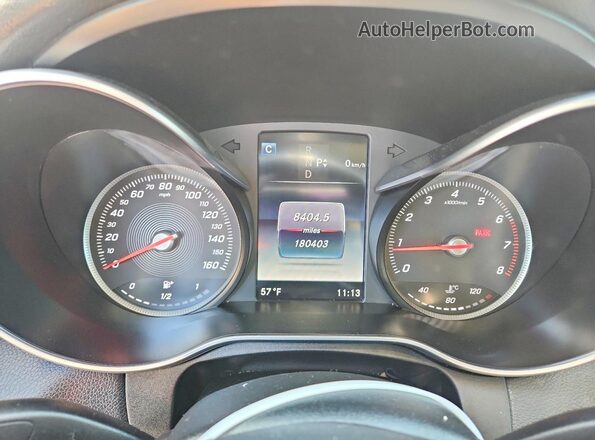 55SWF4JB4GU141664 2016 MERCEDES-BENZ C Black Вид щитка приладів