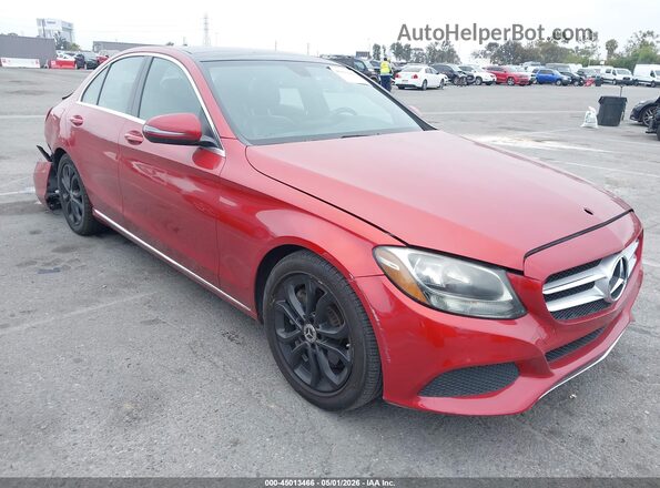 55SWF4JB4JU236684 2018 MERCEDES-BENZ C-CLASS Красный Передняя правая четверть