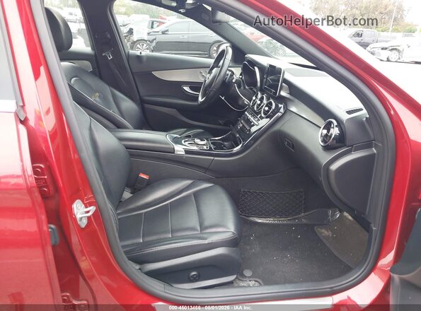 55SWF4JB4JU236684 2018 MERCEDES-BENZ C-CLASS Красный Вид салона спереди