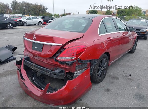 55SWF4JB4JU236684 2018 MERCEDES-BENZ C-CLASS Красный Задняя правая четверть