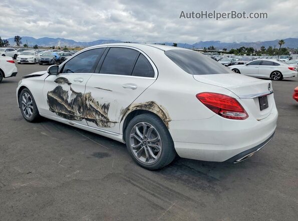 55SWF4JB4JU262573 2018 MERCEDES-BENZ C White Հետևի ձախ