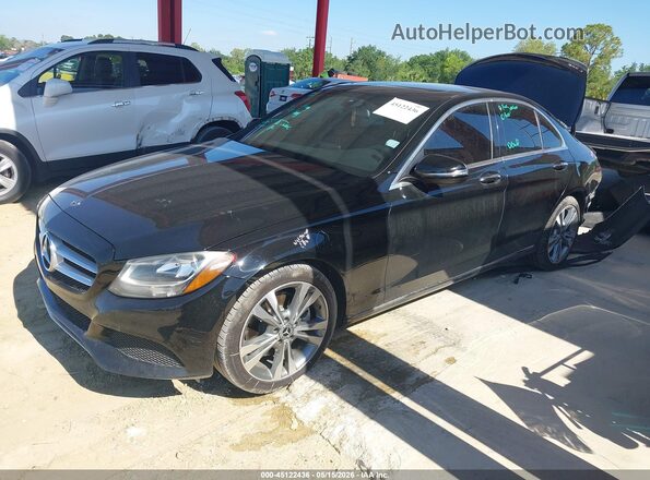55SWF4JB4JU276148 2018 MERCEDES-BENZ C-CLASS Black Առջևի ձախ երեք քառորդ տեսարան