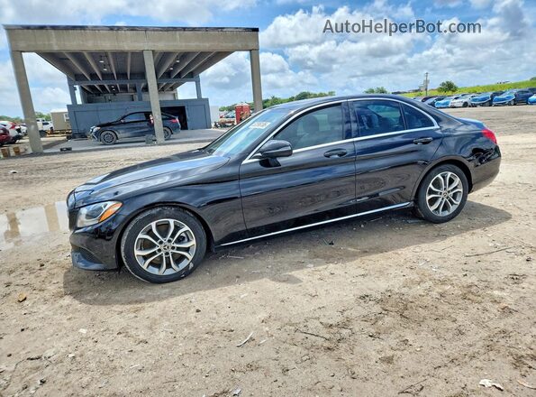55SWF4JB5JU246804 2018 MERCEDES-BENZ C Black Առջևի ձախ երեք քառորդ տեսարան