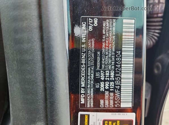 55SWF4JB5JU246804 2018 MERCEDES-BENZ C Black Շարժիչի բաժամունքի տեսք