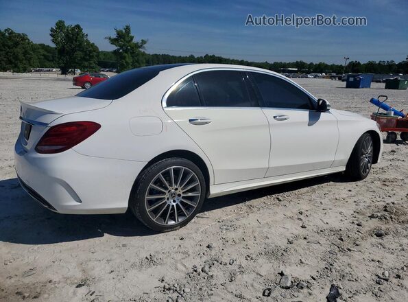 55SWF4JB5JU268592 2018 MERCEDES-BENZ C Белый Задняя правая четверть