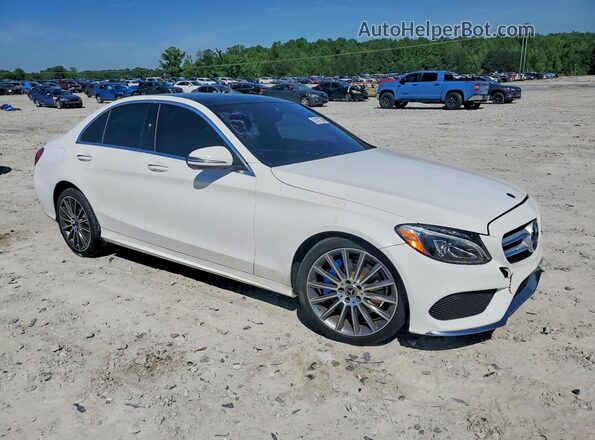 55SWF4JB5JU268592 2018 MERCEDES-BENZ C Белый Передняя правая четверть
