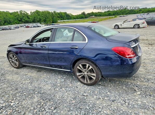 55SWF4JB6GU164069 2016 MERCEDES-BENZ C Blue Tył lewy