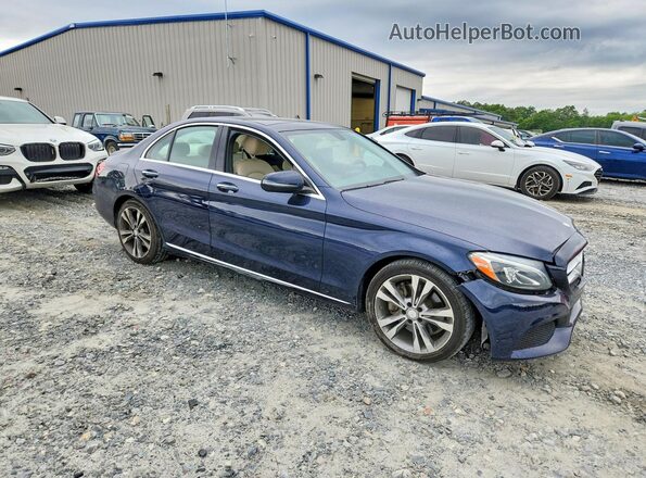 55SWF4JB6GU164069 2016 MERCEDES-BENZ C Blue Przód prawy