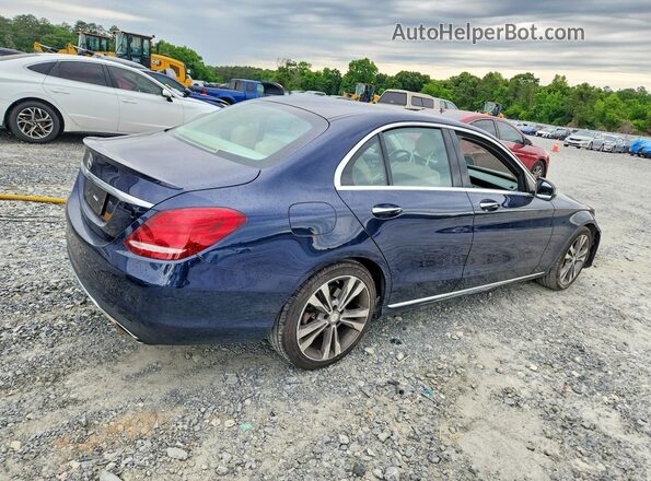 55SWF4JB6GU164069 2016 MERCEDES-BENZ C Blue Tył prawy