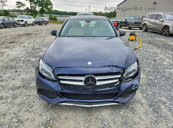 55SWF4JB6GU164069 2016 MERCEDES-BENZ C Blue Widok z przodu