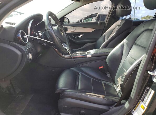 55SWF4JB6HU203826 2017 MERCEDES-BENZ C Black Widok wnętrza z przodu