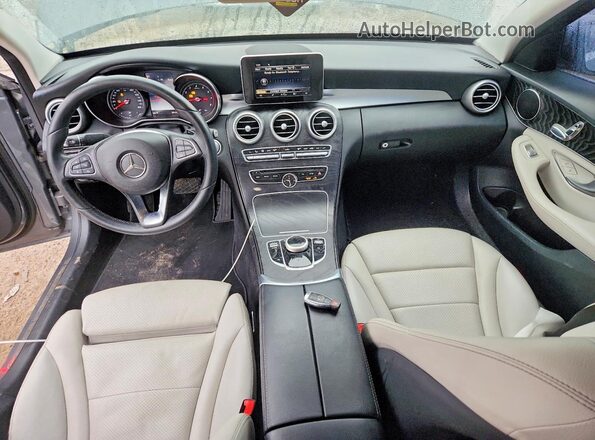 55SWF4JB6HU216933 2017 MERCEDES-BENZ C Black Dashboard view