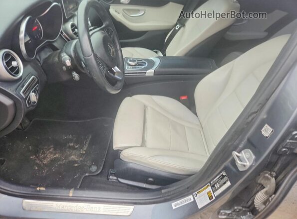 55SWF4JB6HU216933 2017 MERCEDES-BENZ C Black Front interior view