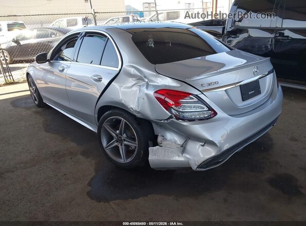 55SWF4JB6JU253194 2018 MERCEDES-BENZ C-CLASS Silver Հետևի ձախ