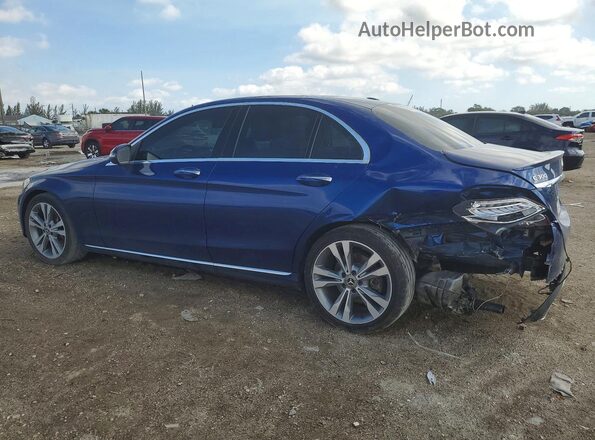 55SWF4JB6JU266690 2018 MERCEDES-BENZ C Blue Rear left