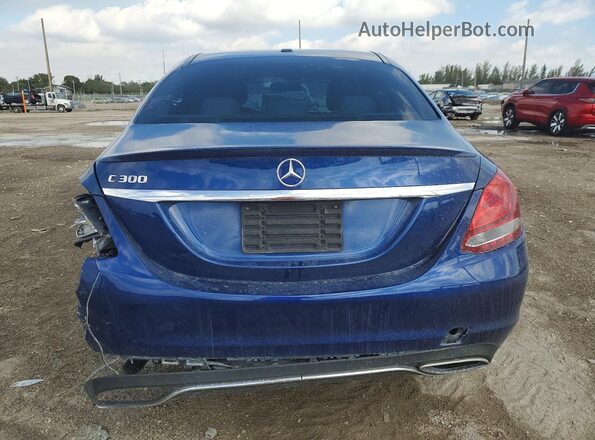 55SWF4JB6JU266690 2018 MERCEDES-BENZ C Blue Rear view