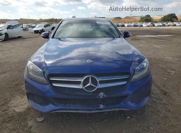 55SWF4JB6JU266690 2018 MERCEDES-BENZ C Blue Front view