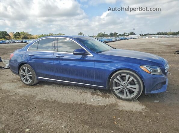55SWF4JB6JU266690 2018 MERCEDES-BENZ C Blue Front right