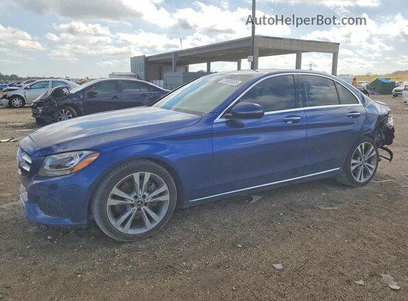 55SWF4JB6JU266690 2018 MERCEDES-BENZ C Blue Front left