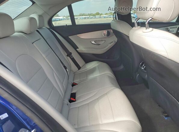 55SWF4JB6JU266690 2018 MERCEDES-BENZ C Blue Rear seats view