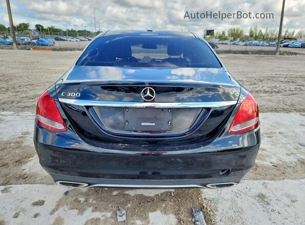 55SWF4JB6JU268407 2018 MERCEDES-BENZ C Black Rear view