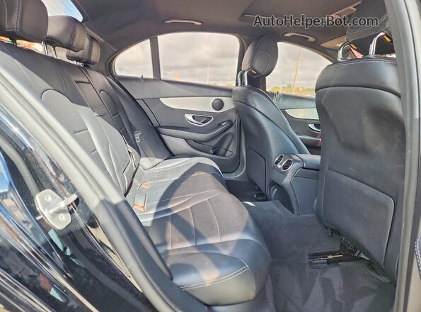 55SWF4JB6JU268407 2018 MERCEDES-BENZ C Black Rear seats view