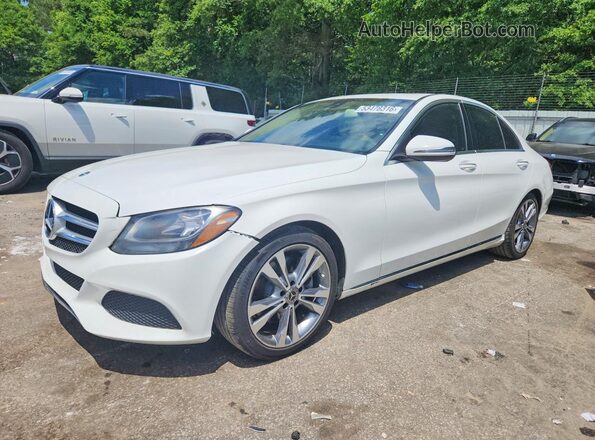 55SWF4JB6JU273848 2018 MERCEDES-BENZ C White Передня ліва чверть