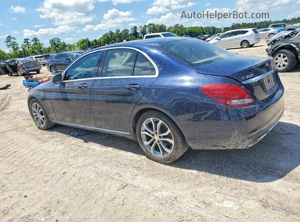 55SWF4JB7GU111042 2016 MERCEDES-BENZ C Blue Задня ліва чверть