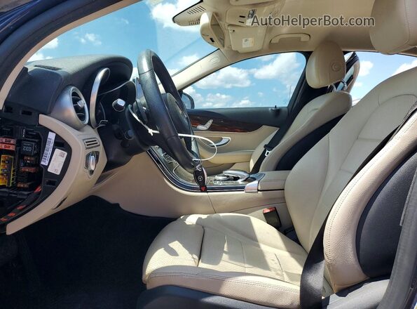 55SWF4JB7GU111042 2016 MERCEDES-BENZ C Blue Вид салону спереду
