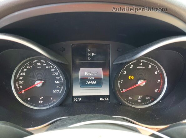 55SWF4JB7GU111042 2016 MERCEDES-BENZ C Blue Вид щитка приладів