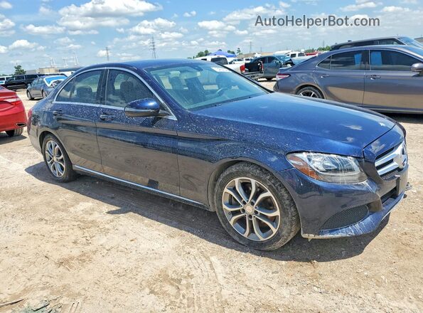 55SWF4JB7GU111042 2016 MERCEDES-BENZ C Blue Передня права чверть
