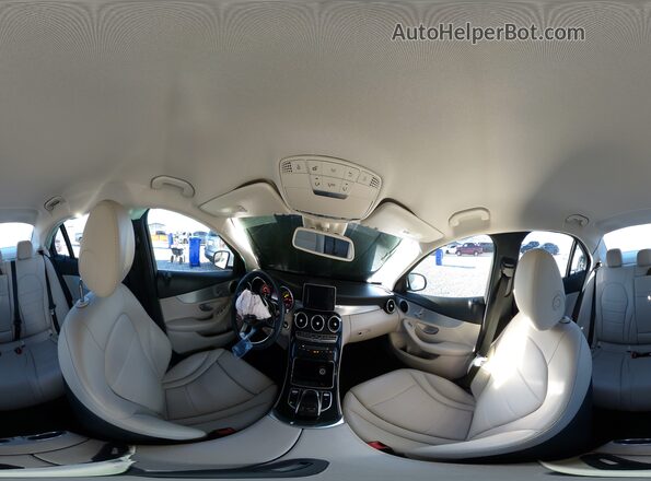 55SWF4JB7GU132876 2016 MERCEDES-BENZ C White Widok naklejki z numerem VIN