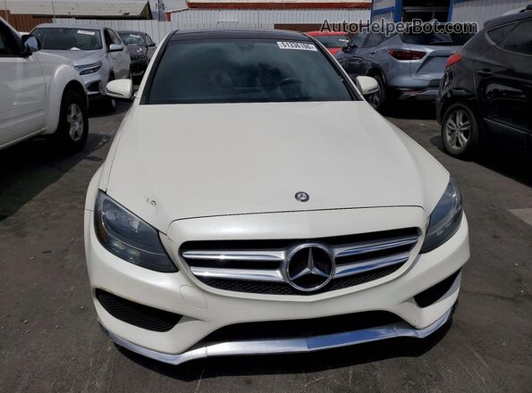 55SWF4JB7HU225026 2017 MERCEDES-BENZ C Белый Вид спереди