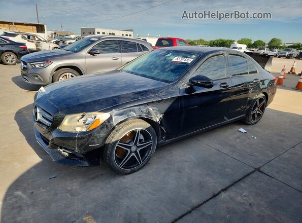 55SWF4JB9GU161330 2016 MERCEDES-BENZ C Black Front left