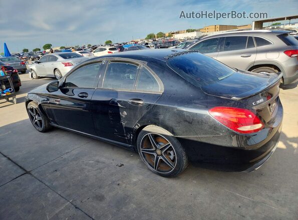 55SWF4JB9GU161330 2016 MERCEDES-BENZ C Black Rear left