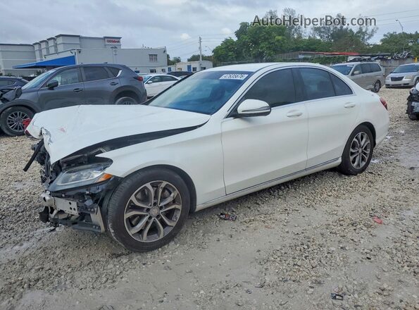 55SWF4JB9GU177060 2016 MERCEDES-BENZ C White Передня ліва чверть