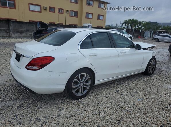 55SWF4JB9GU177060 2016 MERCEDES-BENZ C White Задня права чверть