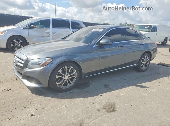 55SWF4JB9HU184897 2017 MERCEDES-BENZ C Серый Передняя левая четверть