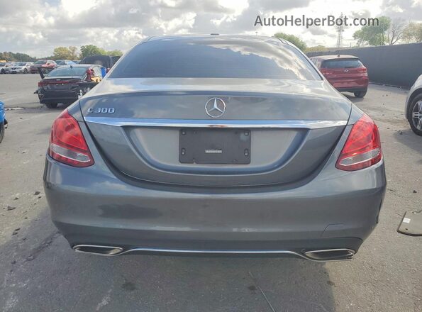 55SWF4JB9HU184897 2017 MERCEDES-BENZ C Серый Вид сзади