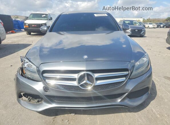 55SWF4JB9HU184897 2017 MERCEDES-BENZ C Серый Вид спереди