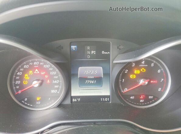 55SWF4JB9HU184897 2017 MERCEDES-BENZ C Серый Вид щитка приборов