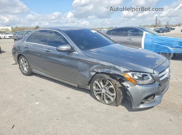 55SWF4JB9HU184897 2017 MERCEDES-BENZ C Серый Передняя правая четверть