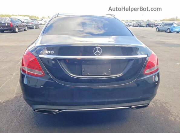 55SWF4JB9HU197455 2017 MERCEDES-BENZ C Черный Вид сзади